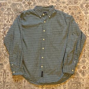 American Eagle Outfitters Casual Green Plaid Shirt